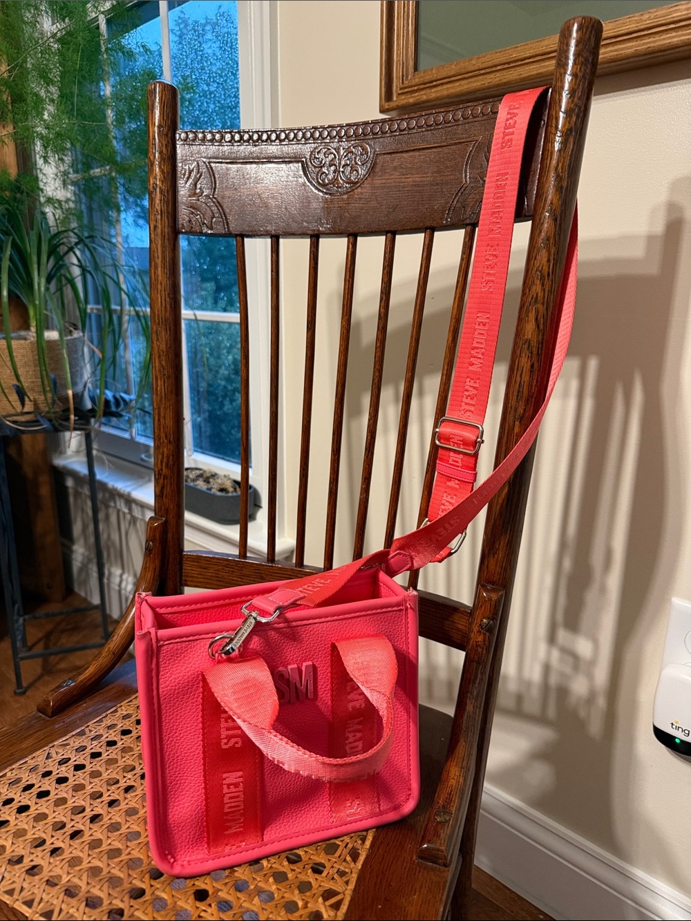 Steve Madden Pink Crossbody Tote Bag